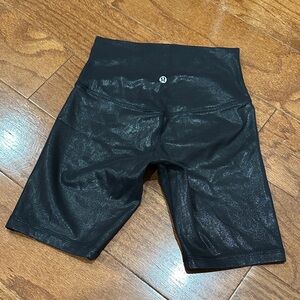 Lululemon Align HR Short 8” Shiny Nulu Black Biker Shorts